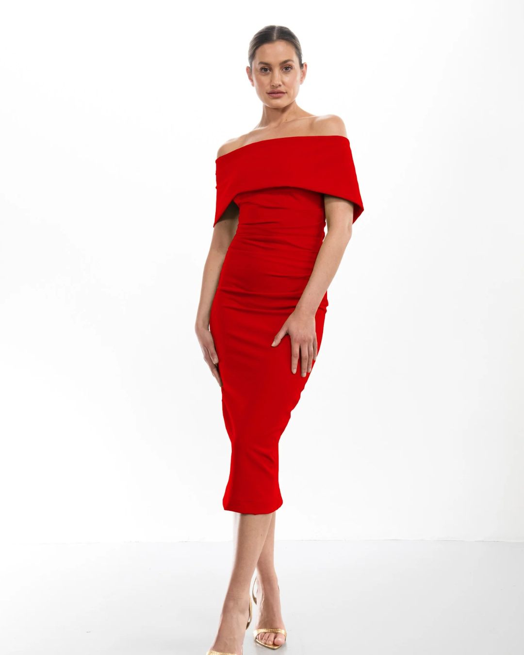 ‼️ 1 left ‼️ Size 14/16 - Kevan Jon - Kyoto Knee Dress - Red