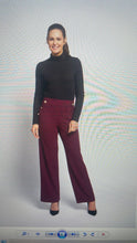 Load image into Gallery viewer, Size 20 - PINNS - 457T - wide Leg trouser plum
