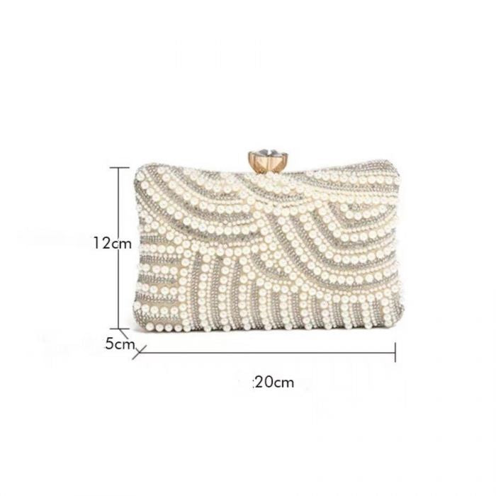 PCHA - 888 - CLUTCH BAG Pearl / Gold