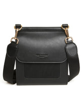 Load image into Gallery viewer, Alice Wheeler AW5968 Black Seville Cross Body Bag – women’s sleek black crossbody handbag with gold hardware, flap closure and adjustable strap, versatile everyday fashion accessory.
