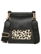 Load image into Gallery viewer, ALICE WHEELER AW6217 Leopard Bloomsbury cross body bag in vegan leather with gold hardware, magnetic flap closure and adjustable strap.