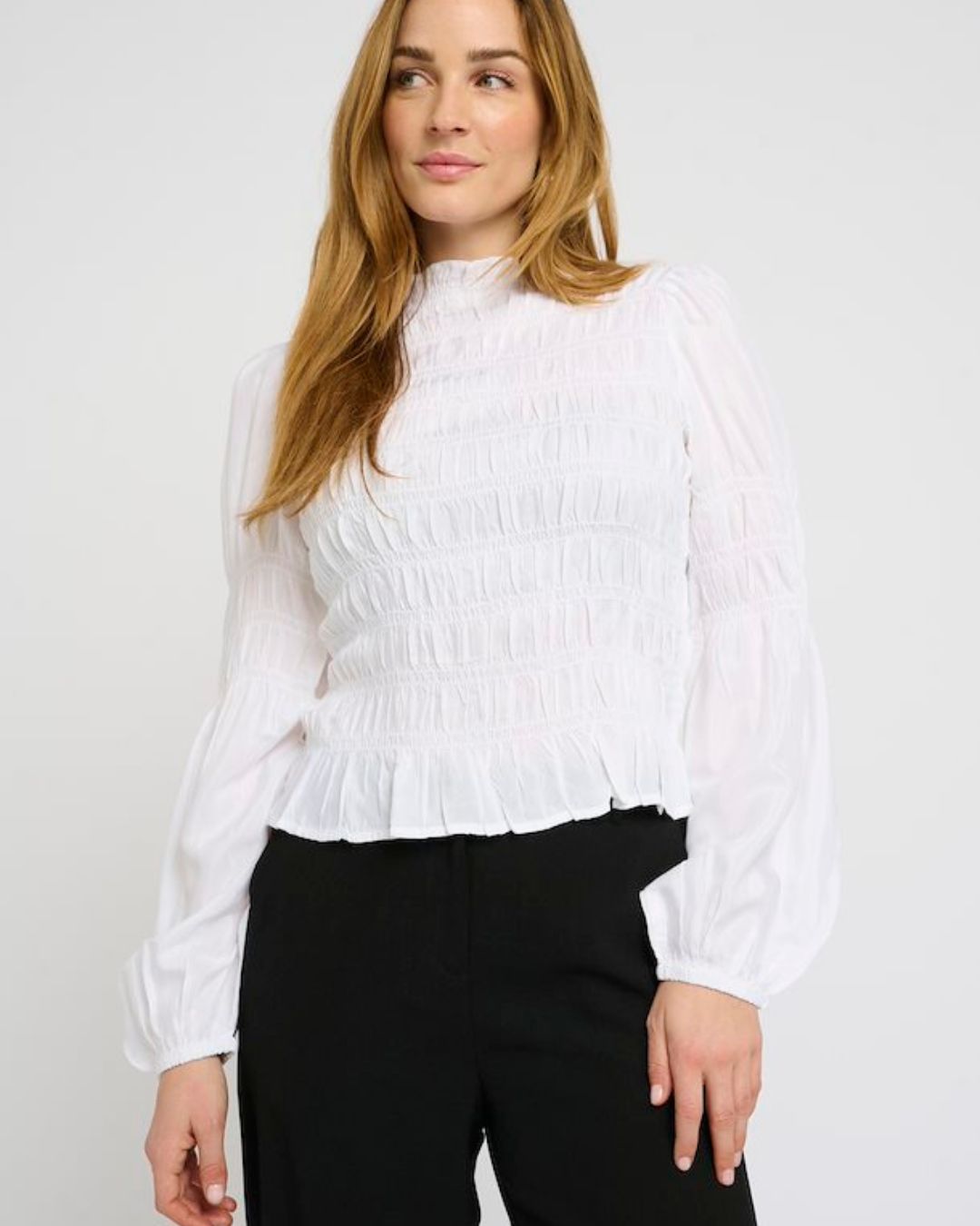 CREAM - HENVA BLOUSE - WHITE