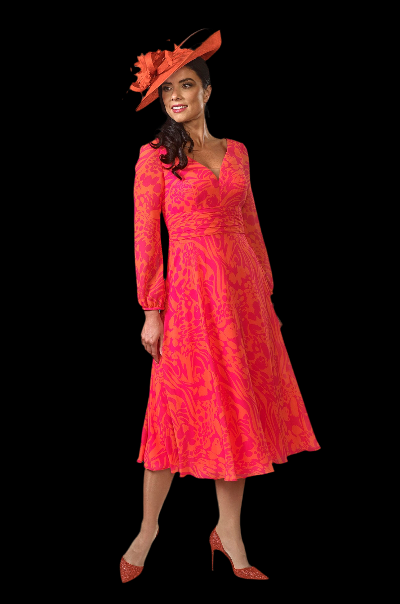 ‼️ 1 left ‼️ Size 10 Veromia Occasions - VO0236 - LIPSTICK / NARANJA