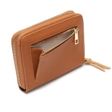 Load image into Gallery viewer, ebw3503 zipper purse tan / coffee