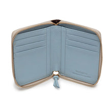 Load image into Gallery viewer, ebw3501 zipper purse stone / lt blue