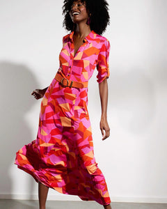 * K Design  - Y369 MAXI DRESS WITH BELT