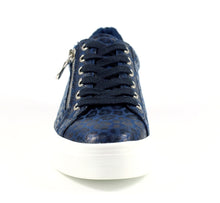 Load image into Gallery viewer, Lunar Charm navy trainer with white sole and zip detail – The Queen B Boutique