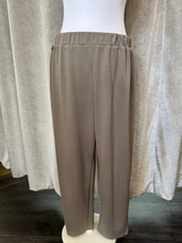 Load image into Gallery viewer, Malissa J WF2484 mushroom straight leg trousers - elasticated waist neutral women’s trousers for smart casual and everyday wear.