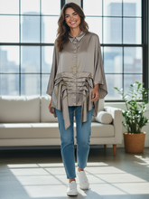Load image into Gallery viewer, Malissa J WF2556 Stone Oversized Shirt