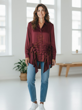 Load image into Gallery viewer, Malissa J WF2556 Wine Oversized Shirt