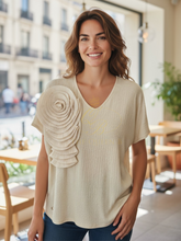 Load image into Gallery viewer, Malissa J WF2633 Cream Flower Top