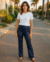 Load image into Gallery viewer, Malissa J - WF2272 SEQUIN CIGARETTE PANT