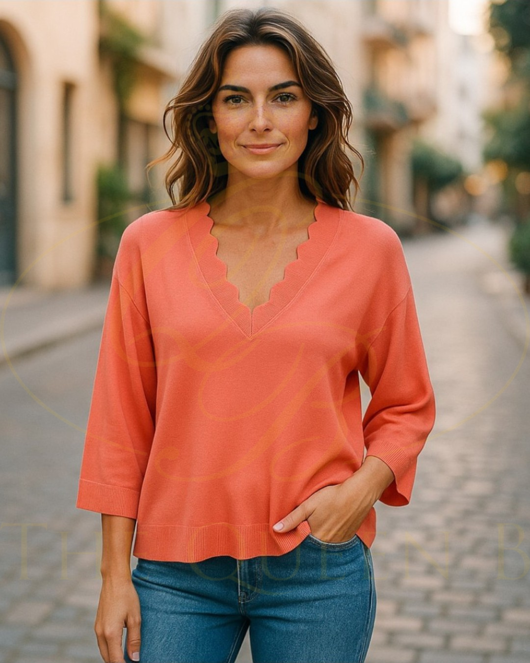 ‼️ 1 left ‼️ Size 10 - CREAM - VILLEA KNIT - PORCELAIN ROSE