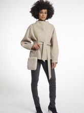 Load image into Gallery viewer, Women’s birch faux fur crossbody bag with slim chain strap – soft plush evening bag perfect for winter outfits and chic day-to-night styling.