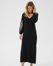 Load image into Gallery viewer, CREAM - VILLEA EMBRD KNIT DRESS