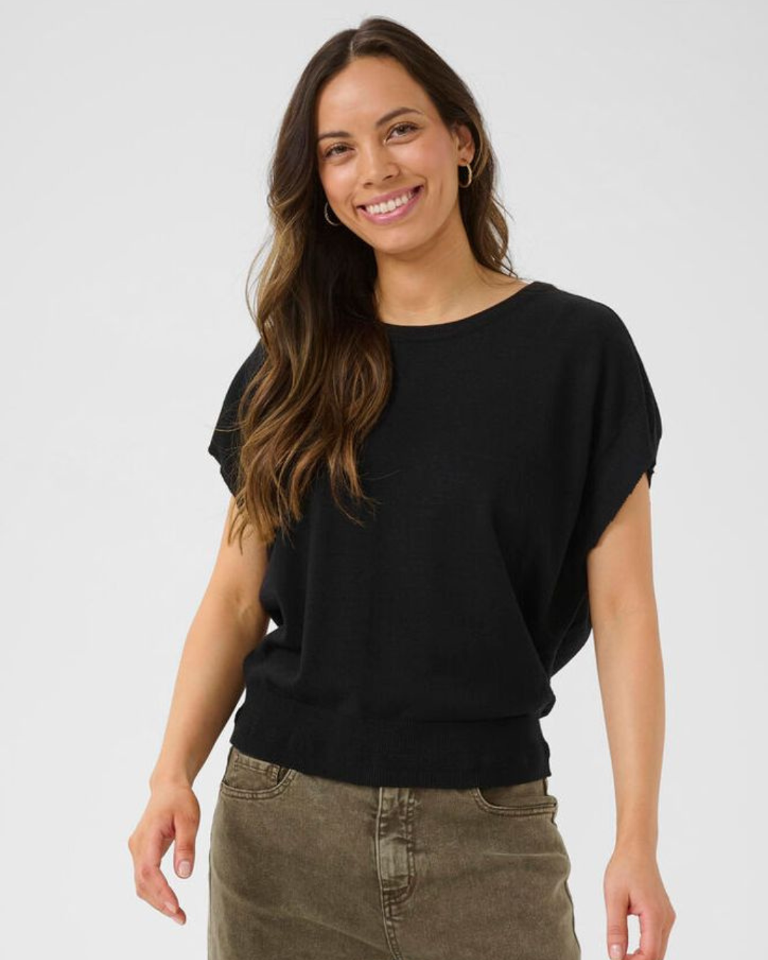 CREAM - DELA KNIT TOP