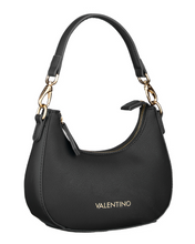 Load image into Gallery viewer, Black half moon bag with a detachable strap