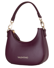 Load image into Gallery viewer, Plum half moon bag with a detachable strap