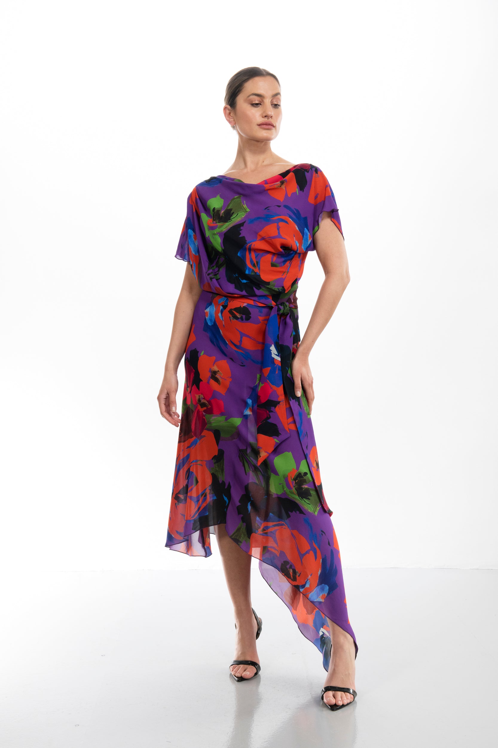 ‼️ 1 left ‼️ size 10/12 - Kevan Jon - Jeni Slip Asym Dress