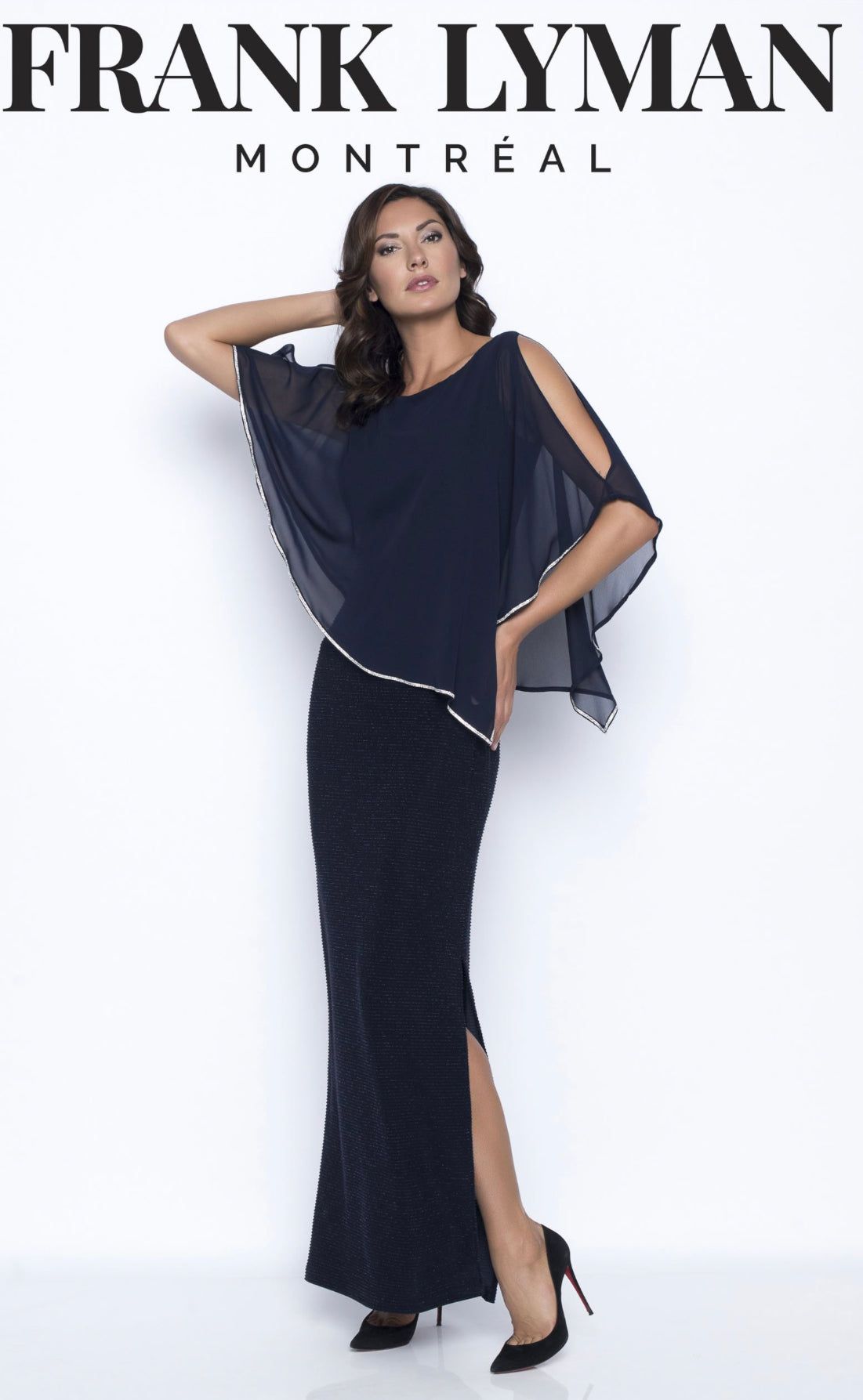 ‼️ 1 left ‼️ Size 12 Frank Lyman Midnight Long Dress - 179257