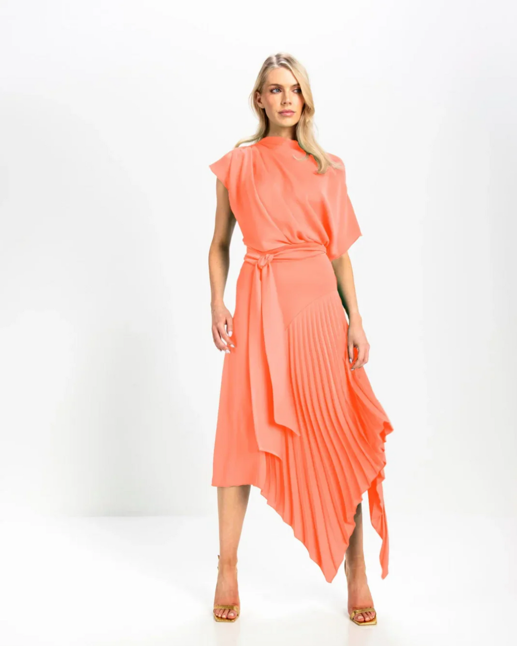 Kevan Jon - Mila Pleat Knee - Apricot