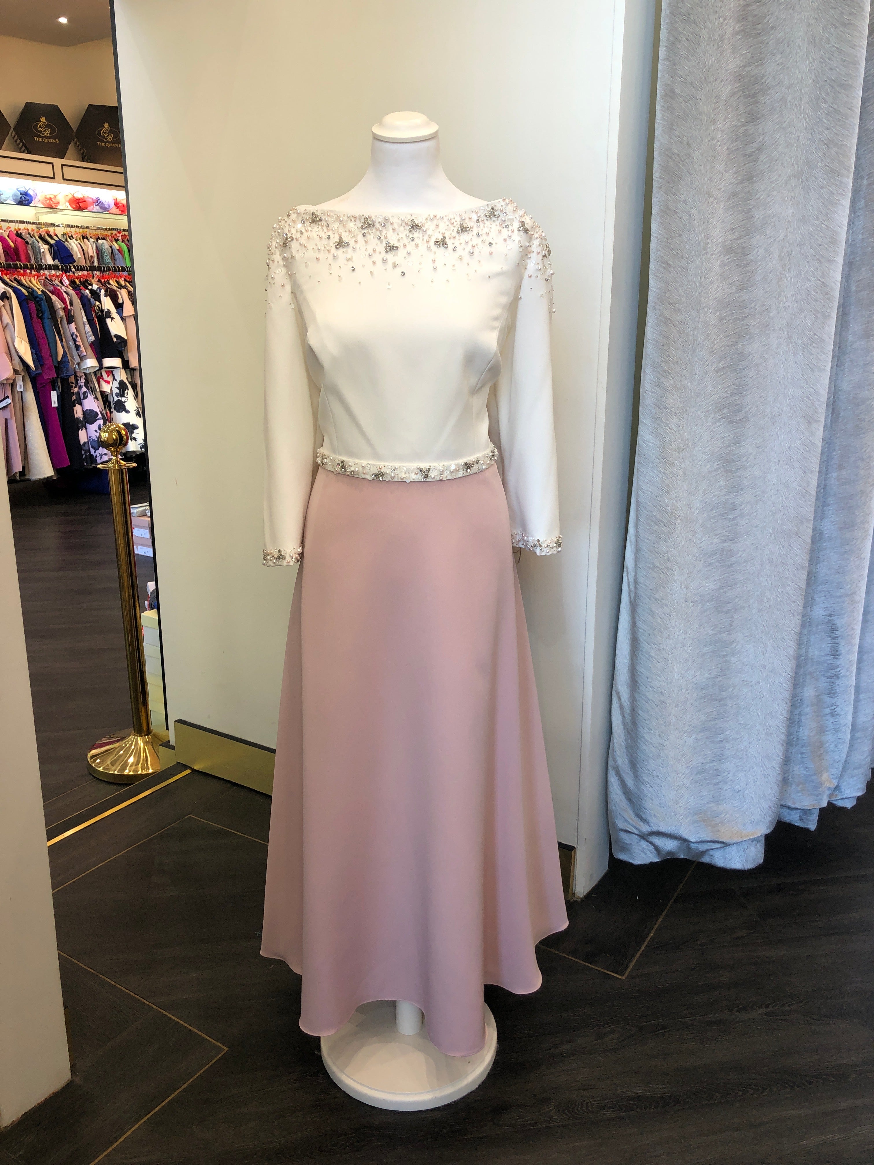 ‼️ 1 left ‼️ Size 18  Veni Infantino (QBC2) 991930 - IVORY / VINTAGE ROSE