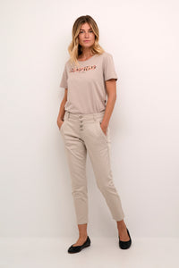 CREAM - PAULA 7/8 TWILL Baily Fit