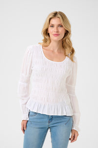 CREAM - HENVA BLOUSE - WHITE