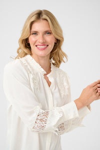 CREAM - LUNA BLOUSE - WHITE