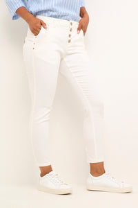 CREAM - Sorya 7/8 Jeans Baily Fit  - WHITE