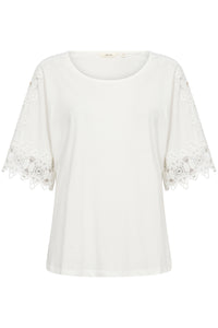 CREAM - LIVY T SHIRT - WHITE