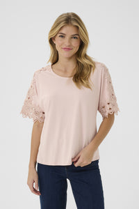 CREAM - LIVY T SHIRT - SEPIA ROSE