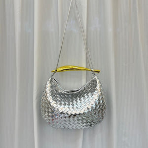 PCHA - B1861 weave bag gold handle