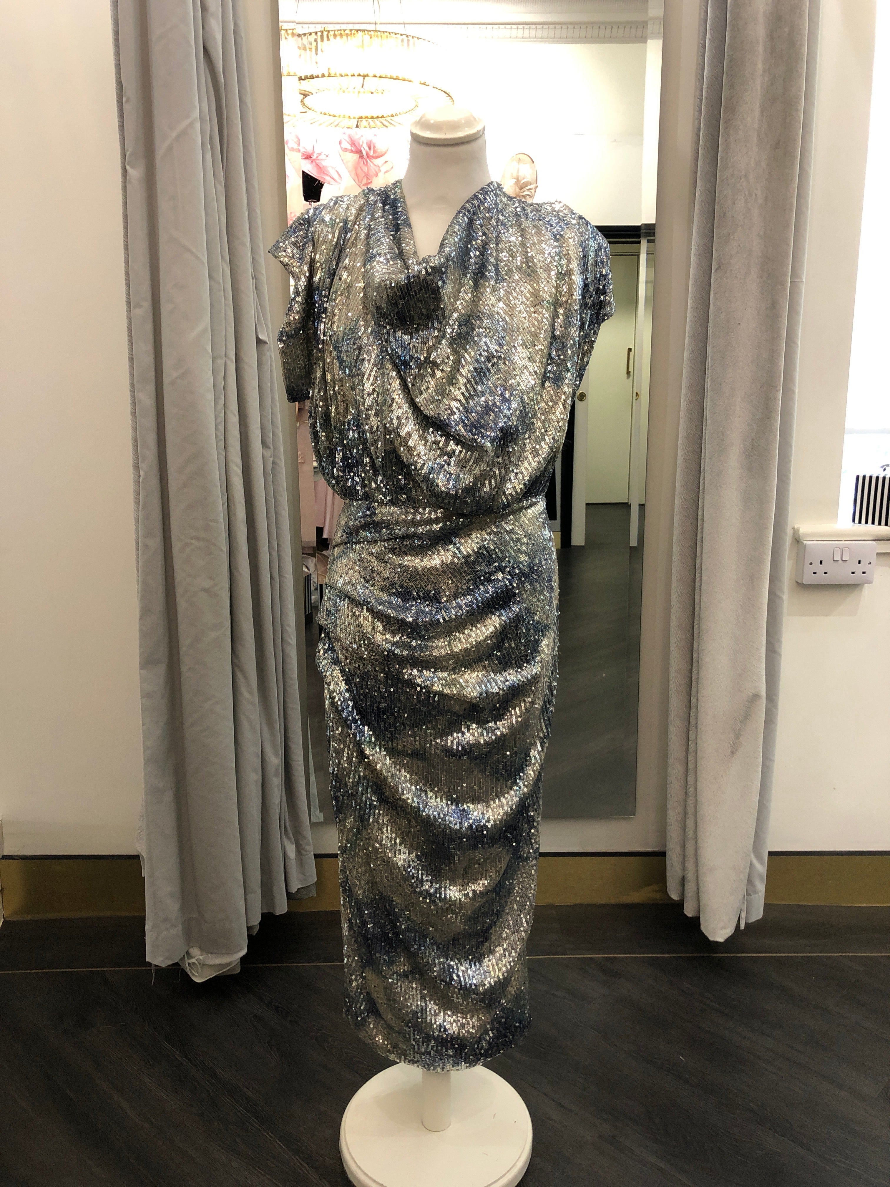 ‼️ 1 left ‼️ Size 16/18 Kevan Jon - BLOSSOM COWL KNEE  - BLUE