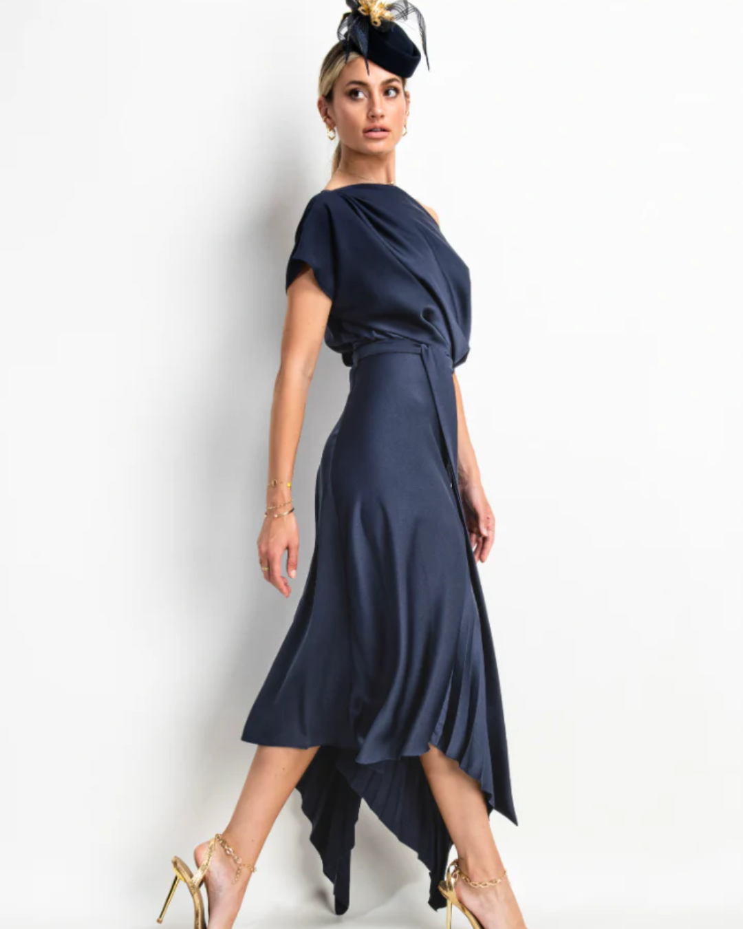 Kevan Jon - Mila Pleat Knee - Navy