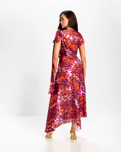 Kevan Jon - Didi Drape Dress - Leo Satin