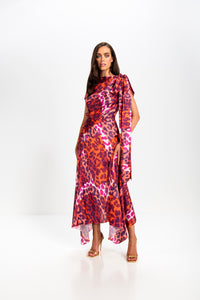 Kevan Jon - Didi Drape Dress - Leo Satin