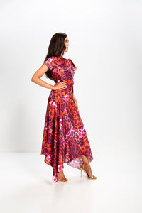 Kevan Jon - Didi Drape Dress - Leo Satin