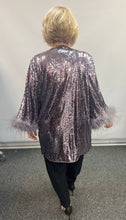 Load image into Gallery viewer, Malissa J - WF1925A - SEQUIN / FEATHER KIMONO
