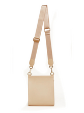 Load image into Gallery viewer, Alice Wheeler AW5969 Sand Seville Cross Body Bag – women’s sleek sand crossbody handbag with gold hardware, flap closure and adjustable strap, versatile everyday fashion accessory.
