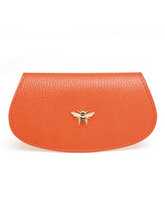 Load image into Gallery viewer, Alice Wheeler Glasses Case – vegan leather eyeglass case with padded interior, secure push-button closure and stylish textured finish, protective case for women’s eyewear.
