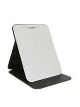 Load image into Gallery viewer, ALICE WHEELER AW0304 black folding travel mirror with frameless design, protective case and stand, 15 × 20 cm size.
