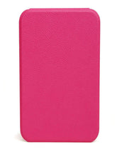 Load image into Gallery viewer, ALICE WHEELER AW0306 hot pink folding travel mirror with frameless design, protective folding case and stand, 15 × 20 cm size.
