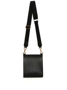 Alice Wheeler AW5968 Black Seville Cross Body Bag – women’s sleek black crossbody handbag with gold hardware, flap closure and adjustable strap, versatile everyday fashion accessory.