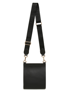 ALICE WHEELER AW6217 Leopard Bloomsbury cross body bag in vegan leather with gold hardware, magnetic flap closure and adjustable strap.