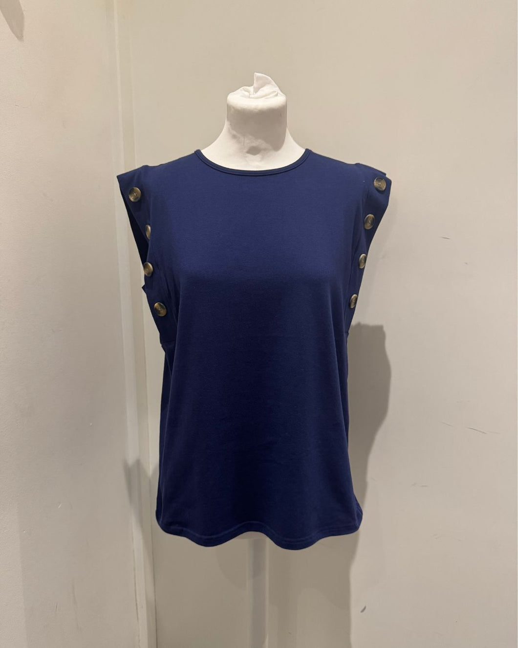 Alice Collins - Button Sleeveless Top