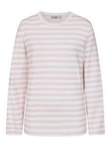 Striped long sleeve top by Alice Collins – casual cotton stretch crew neck tee perfect for layering, weekend outfits and everyday wear.