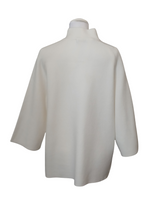 Load image into Gallery viewer, Women&#39;s jacket with stand collar and 3/4 sleeves, featuring front popper buttons and patch pockets – stylish lightweight outerwear for spring layering and casual chic outfits
