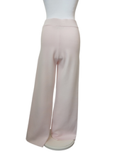 Load image into Gallery viewer, Alice Collins pale pink wide-leg knit-like trousers for women featuring a high-rise waistband and relaxed fit – ideal for stylish loungewear or casual everyday outfits
