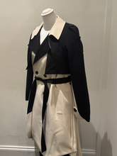 Load image into Gallery viewer, ARGGIDO 49051 Cream and Black Pane Trench Coat
